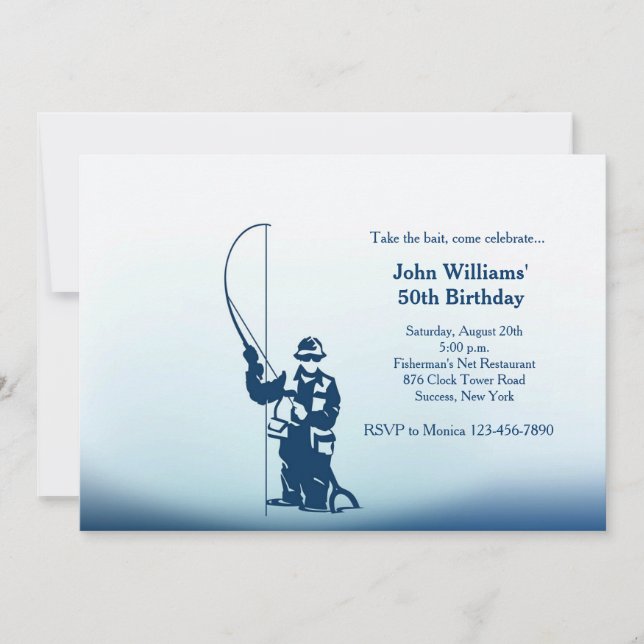 I'd Rather Be Fishing Invitation (Front)
