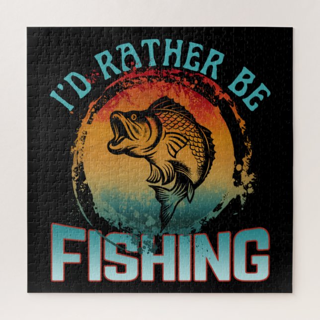 i'd rather be fishing  jigsaw puzzle (Vertical)