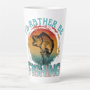 i'd rather be fishing latte mug