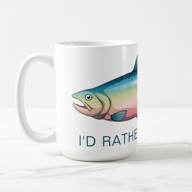 I'd Rather be Fishing Rainbow Trout Mug (Left)