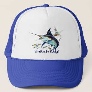Id rather be fishing trucker hat
