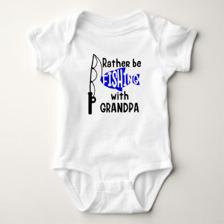 I'd rather be fishing with Grandpa Baby Bodysuit