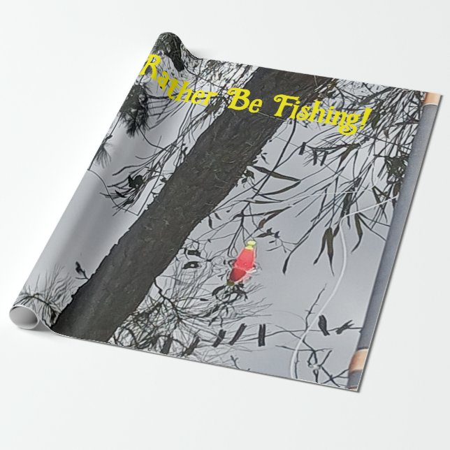 I'd Rather Be Fishing Wrapping Paper (Unrolled)
