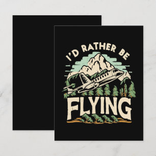 I'd Rather Be Flying. Aeroplane RSVP Card