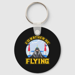 I'd Rather Be Flying Pilot Key Ring