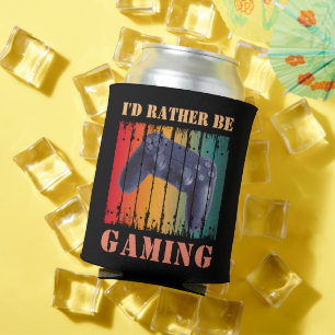 I'D RATHER BE GAMING CAN COOLER