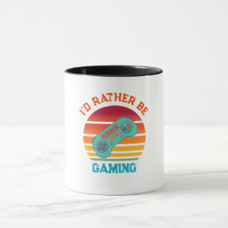Id Rather Be Gaming Retro Design Mug