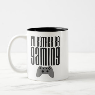 I'd Rather Be Gaming Two-Tone Coffee Mug