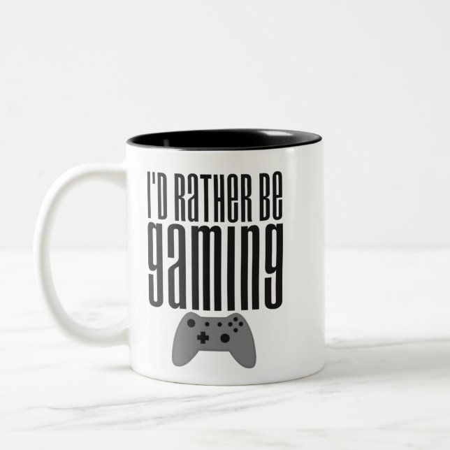 I'd Rather Be Gaming Two-Tone Coffee Mug (Left)
