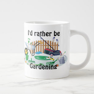 I'd rather be gardening large coffee mug