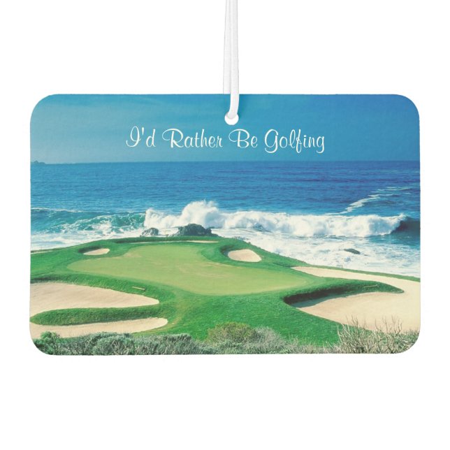 I'd Rather Be Golfing Air Freshener (Front)