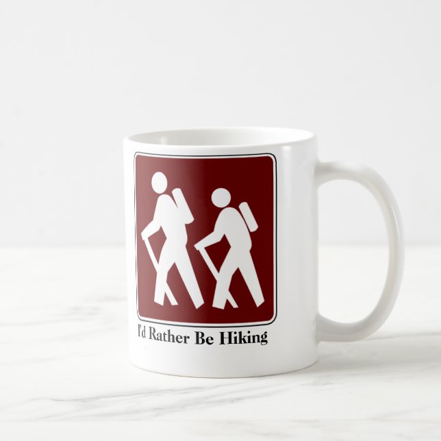 I'd Rather Be Hiking Coffee Mug (Right)