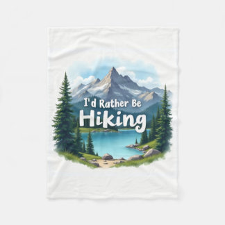 I'd Rather Be Hiking Cosy Blanket