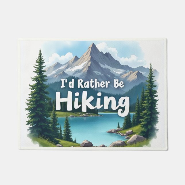 I'd Rather Be Hiking Doormat (Front)