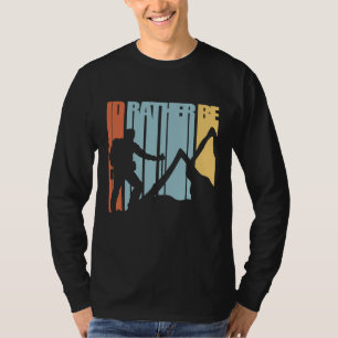 Id Rather Be Hiking Mountain Hikers Camping Nature T-Shirt