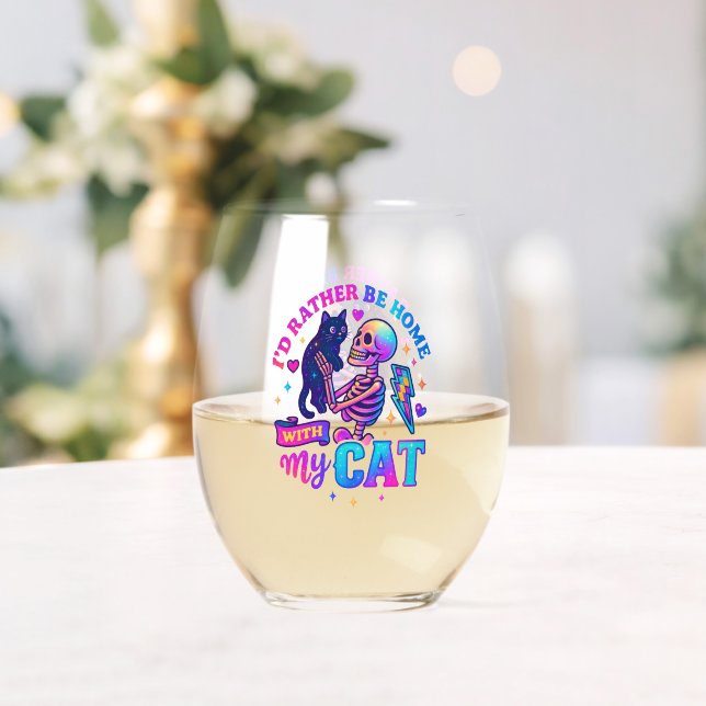 I'd Rather Be Home.... Stemless Wine Glass (Insitu (Wedding))