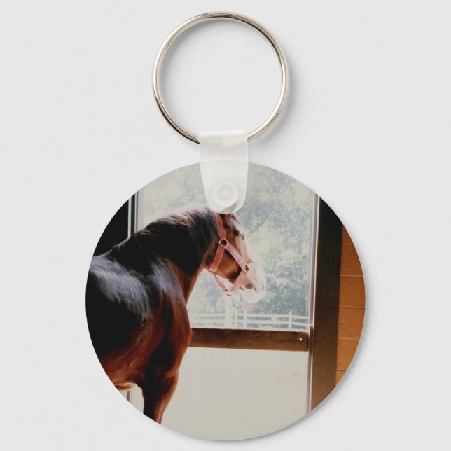 I'd rather be horse back riding key ring (Front)
