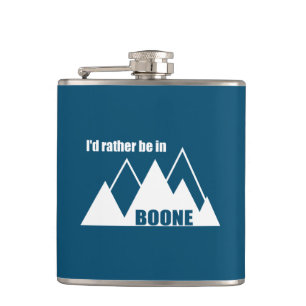 I'd Rather Be In Boone North Carolina Mountain Hip Flask