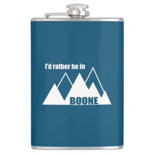 I'd Rather Be In Boone North Carolina Mountain Hip Flask