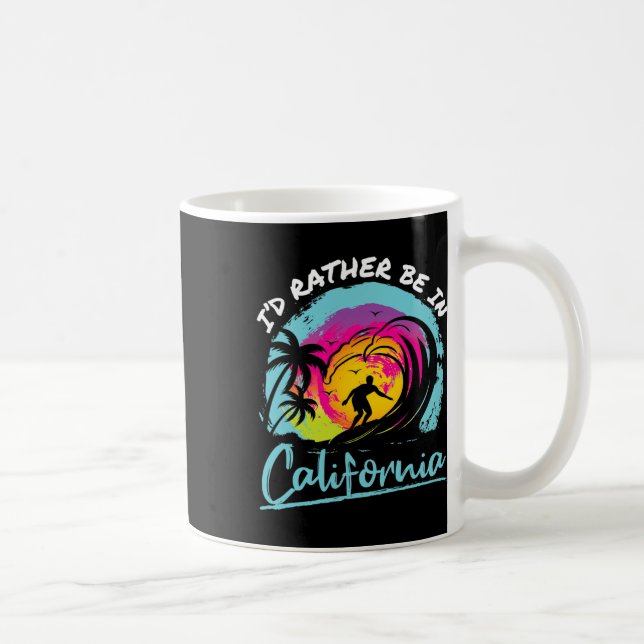 I'd Rather Be In California Vacation Souvenir Beac Coffee Mug (Right)