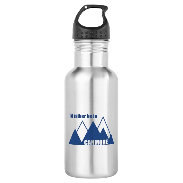 I'd Rather Be In Canmore Mountain 532 Ml Water Bottle (Front)