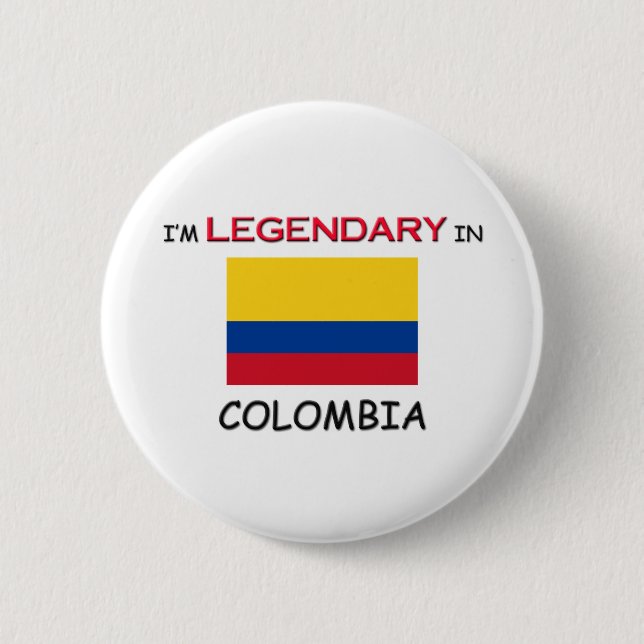 I'd Rather Be In COLOMBIA 6 Cm Round Badge (Front)