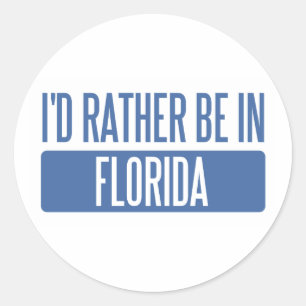 I'd rather be in Florida Classic Round Sticker