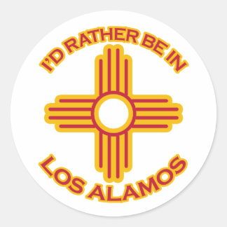 I'd Rather Be In Los Alamos Classic Round Sticker