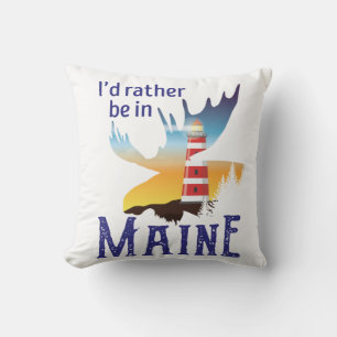 I'd Rather Be in Maine Cushion