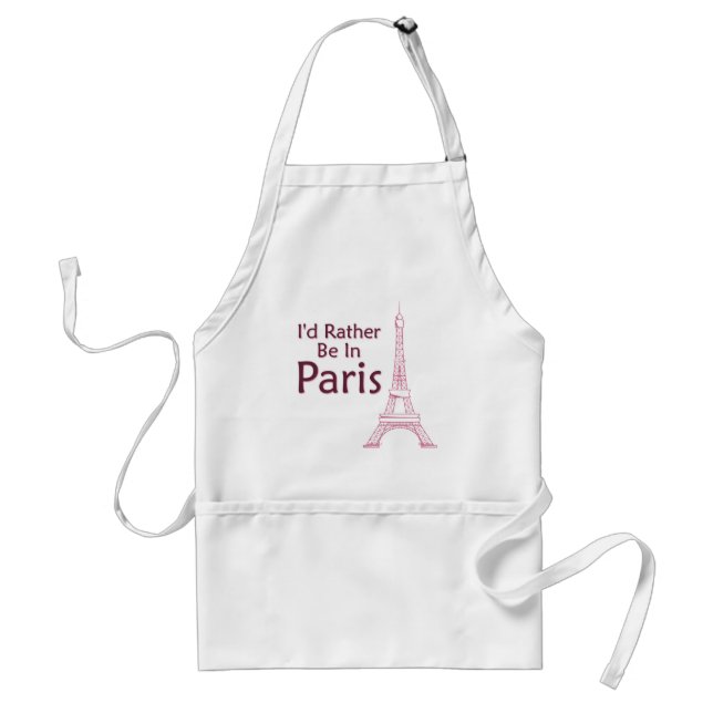 I'd Rather Be In Paris Standard Apron (Front)