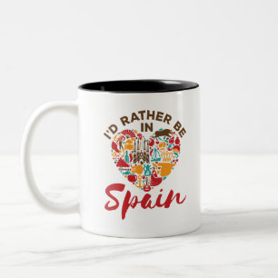I'd Rather Be In Spain Two-Tone Coffee Mug