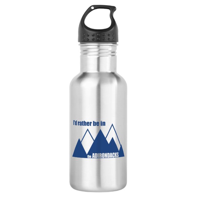 I'd Rather Be In The Adirondacks Mountain 532 Ml Water Bottle (Front)