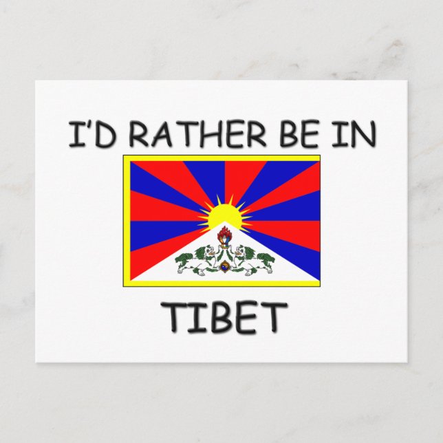 I'd rather be in Tibet Postcard (Front)