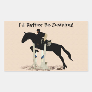 I'd Rather Be Jumping! Horse Rectangular Sticker