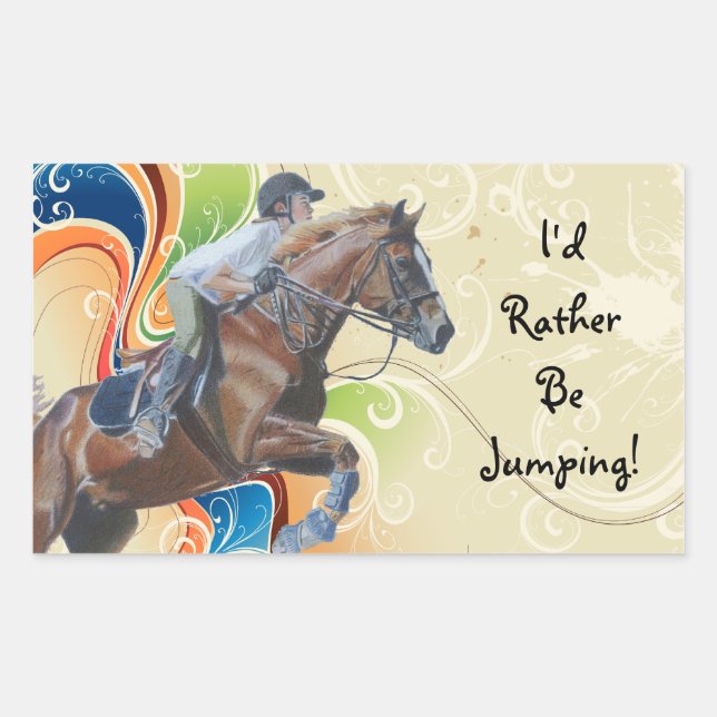 I'd Rather Be Jumping! Horse Stickers (Front)