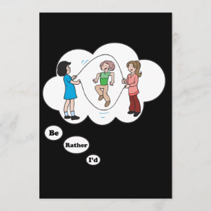 I'd rather be Jumping Rope 4 Invitation