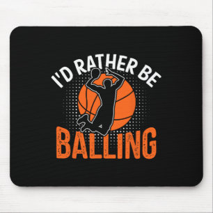 I'd Rather Be Lling Funny Sketll Player Quote Mouse Pad