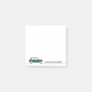 I'd Rather Be Motoring - Mini Cooper - Green Post-it Notes