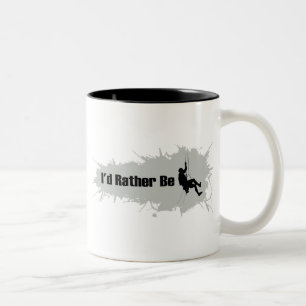 I'd Rather Be Mountain Climbing 1 Two-Tone Coffee Mug