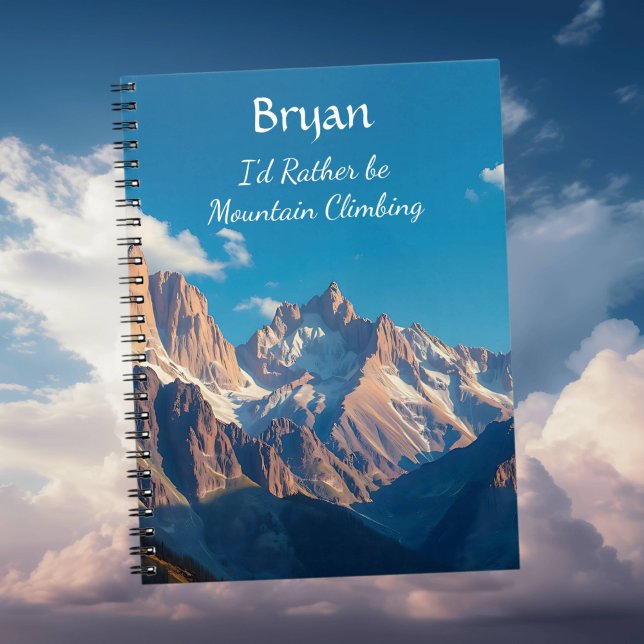 I'd Rather be Mountain Climbing Personalised Notebook (Creator Uploaded)
