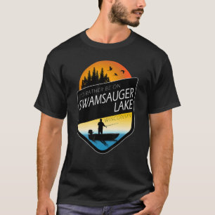I'd Rather Be On Swamsauger Lake Wisconsin Fishing T-Shirt