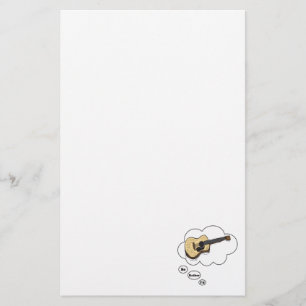 i'd rather be playing Acoustic Guitar Stationery