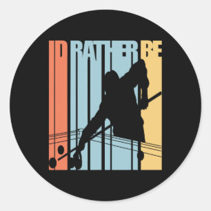Id Rather Be Playing Billiards Shirt 8 Ball Pool S Classic Round Sticker