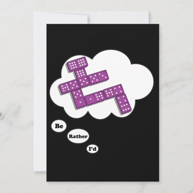 I'd rather be playing Dominos 5 Invitation (Front)