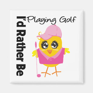 I'd Rather Be Playing Golf Magnet