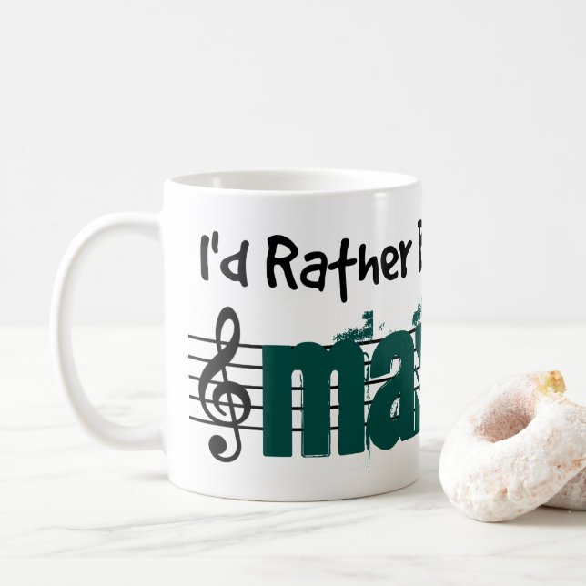 I'd Rather Be Playing My Mandolin Coffee Mug (With Donut)