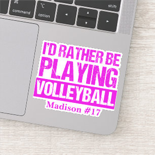 I'd Rather Be Playing Volleyball Custom Laptop