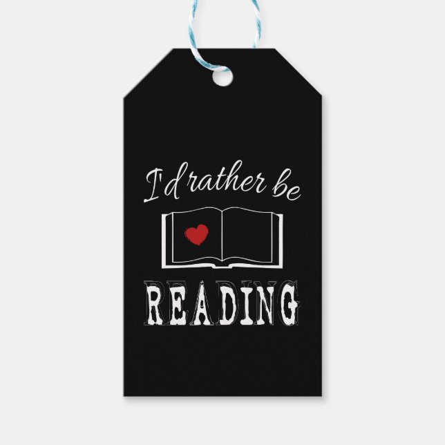 I'd rather be reading gift tags (Front)