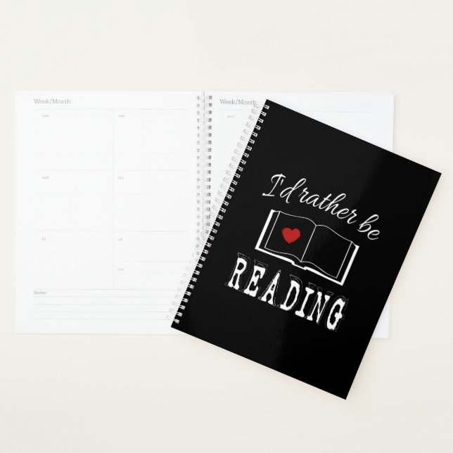 I'd rather be reading planner (Display)