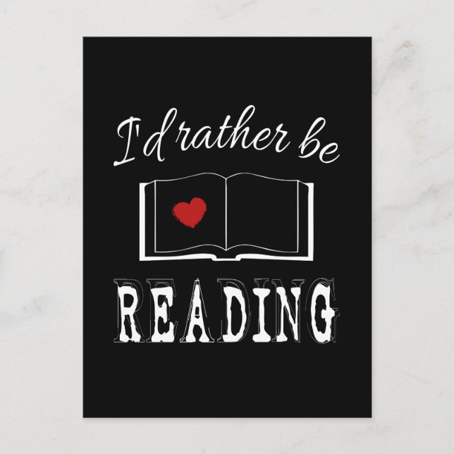 I'd rather be reading postcard (Front)